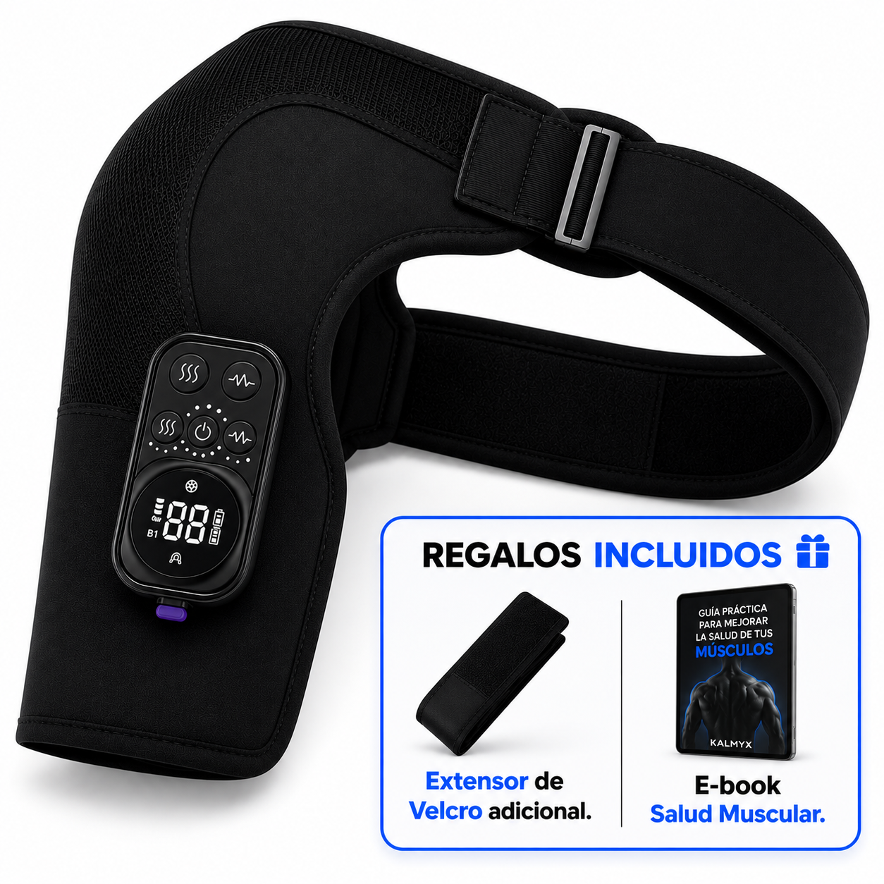 Masajeador de Hombros Inalámbrico con Calor y Vibración