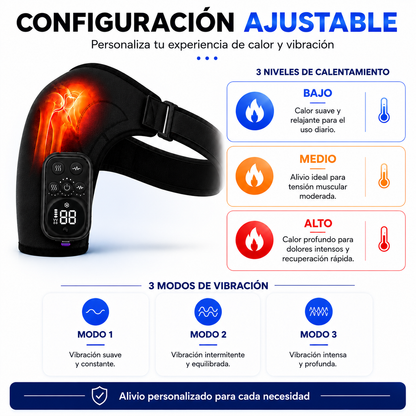 Masajeador de Hombros Inalámbrico con Calor y Vibración