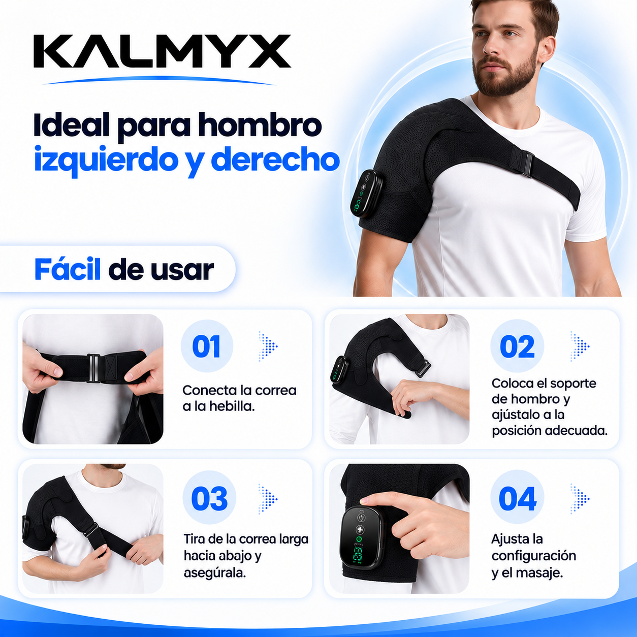 Masajeador de Hombros Inalámbrico con Calor y Vibración